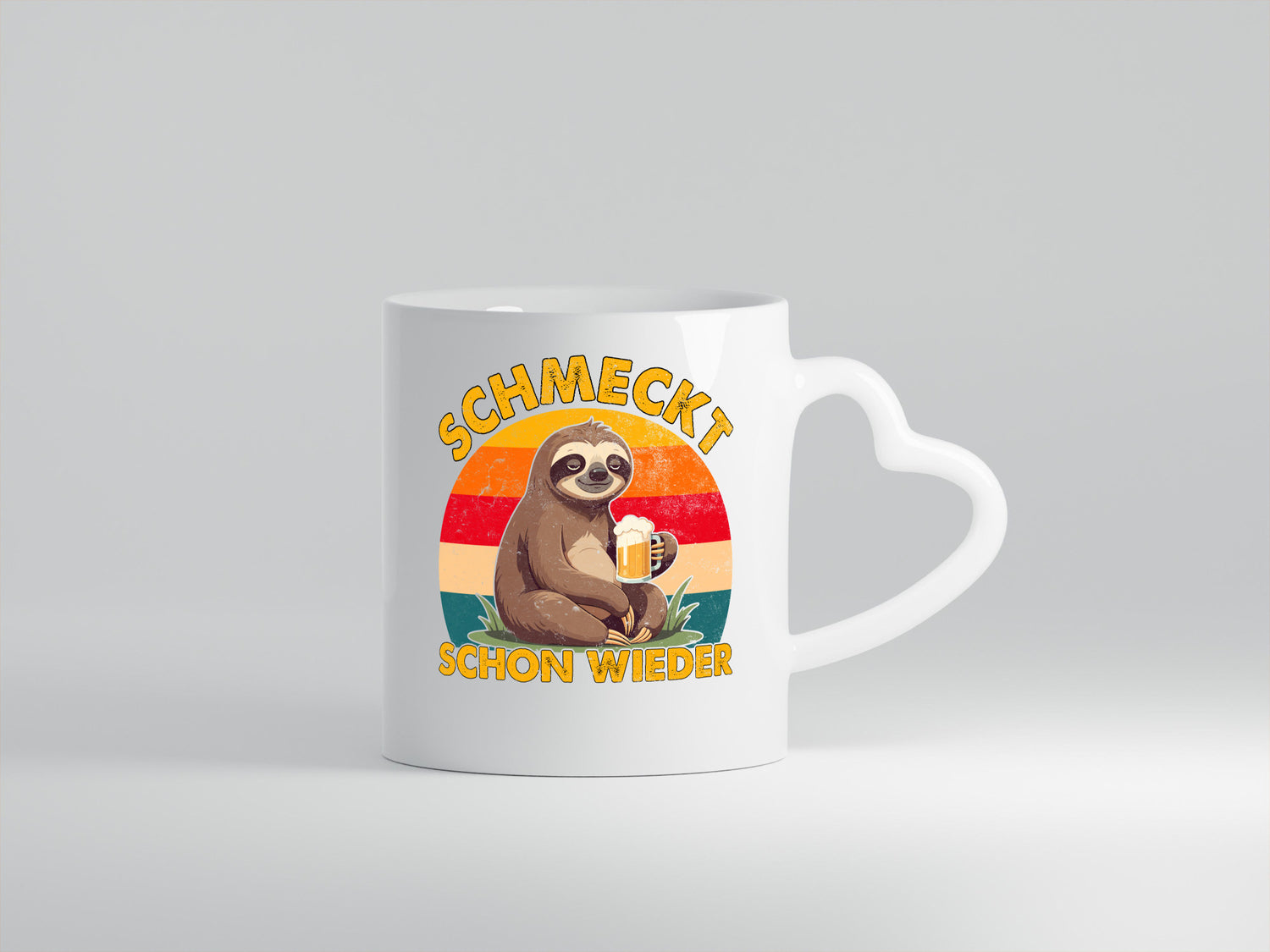 Schmeckt schon wieder | Biertrinker Faultier v2 Geschenk Tierliebhaber Humor