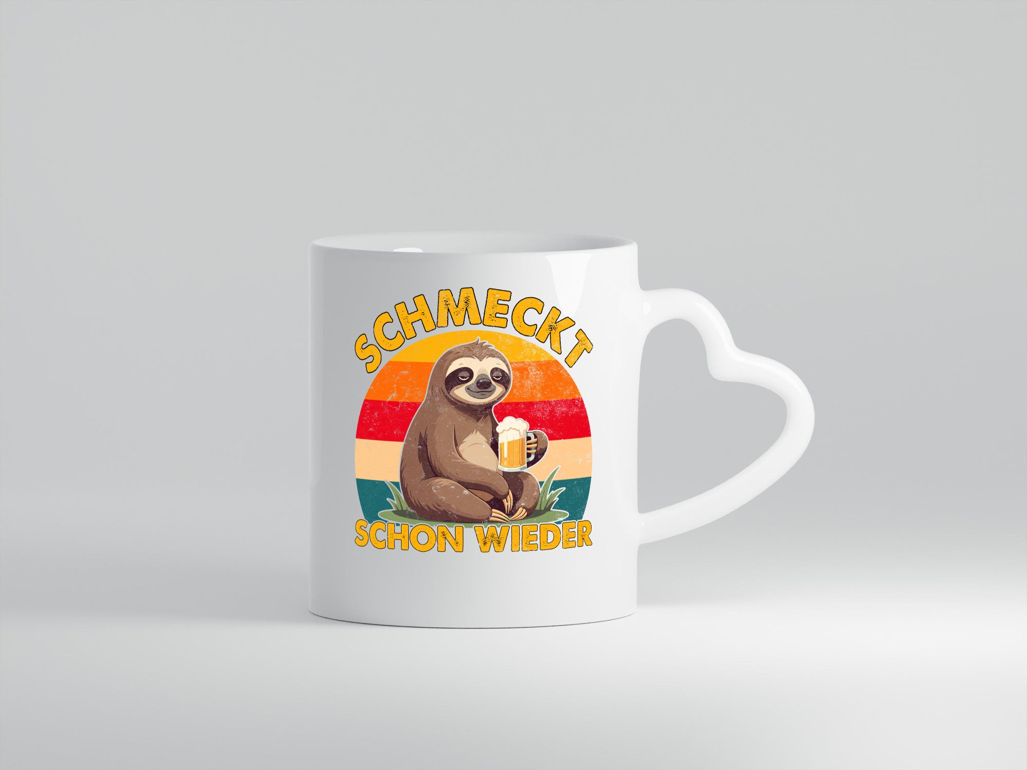Schmeckt schon wieder | Biertrinker Faultier v2 Geschenk Tierliebhaber Humor