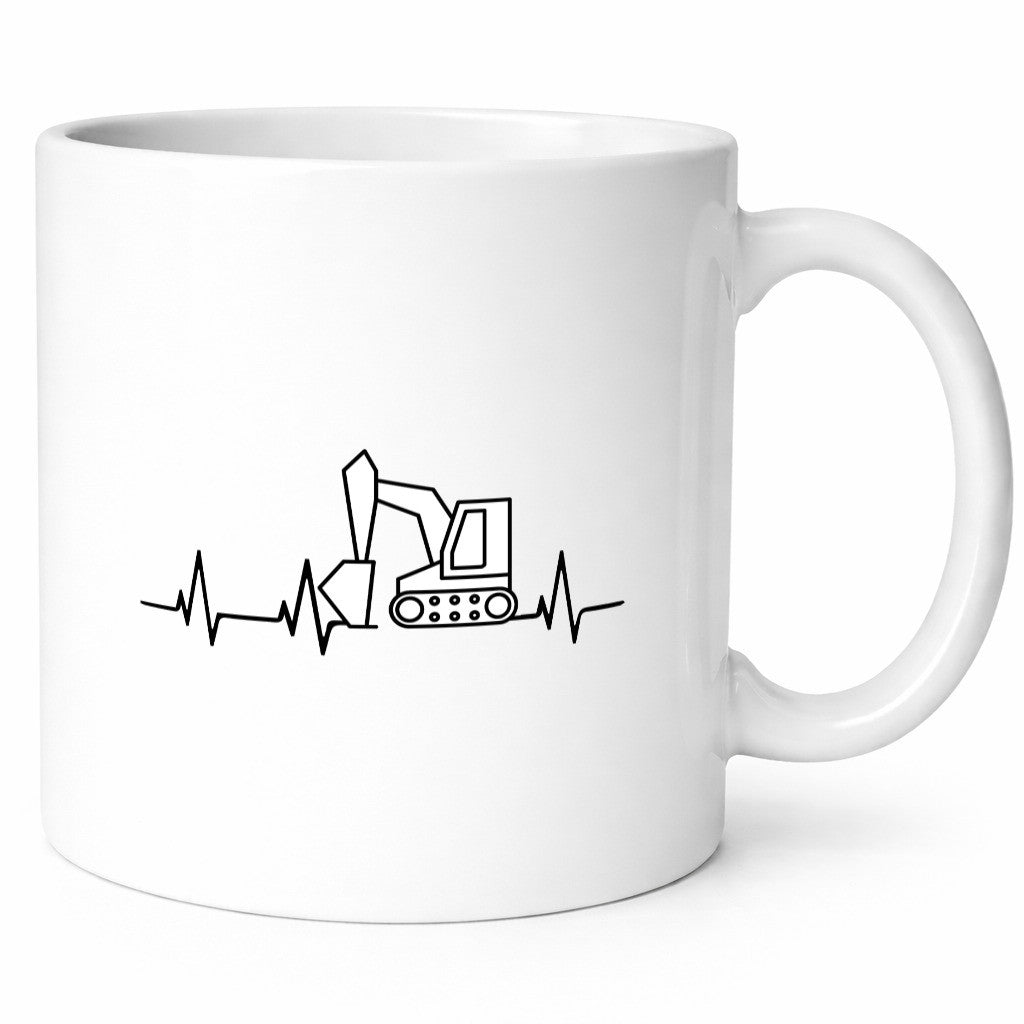Bagger Herzschlag | Baggerfahrer Baustelle Motiv lustiger Spruch Geschenk Humor