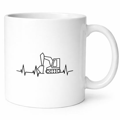 Bagger Herzschlag | Baggerfahrer Baustelle Motiv lustiger Spruch Geschenk Humor