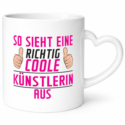 Richtig Coole Künstlerin | lustig Kunst Humor Geschenkidee Geschenk Tasse