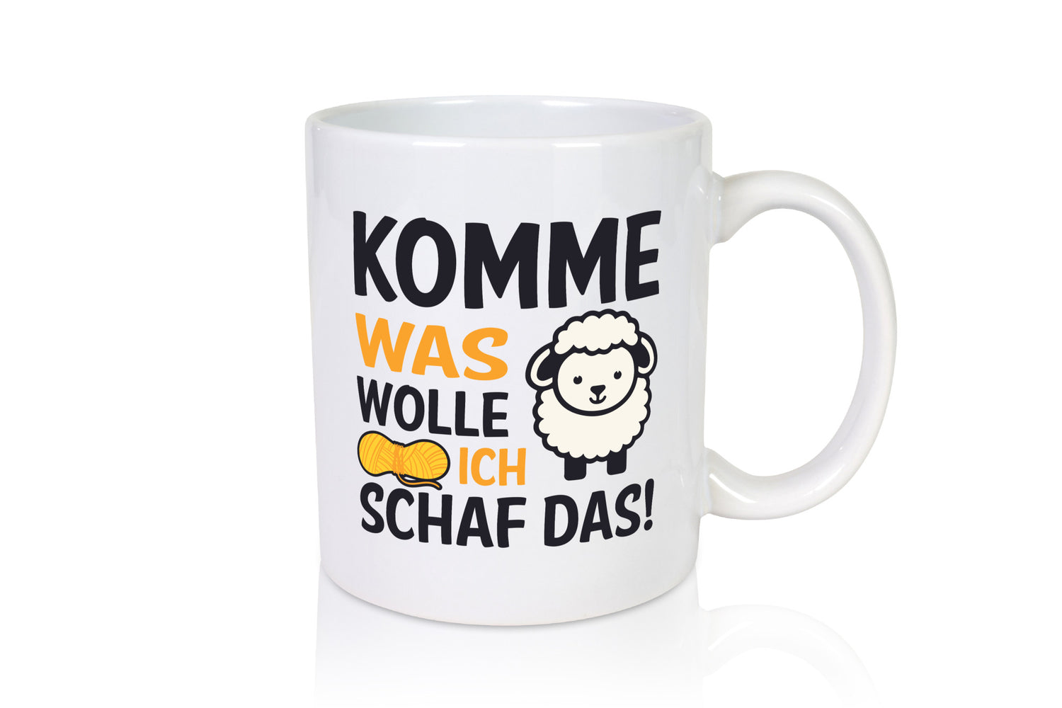Komme was wolle, ich schaf das | Wolle Humor Geschenkidee Tasse