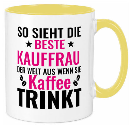 Kaffee trinkt: Kauffrau | Kauffrauen lustiger Spruch Geschenk Humor