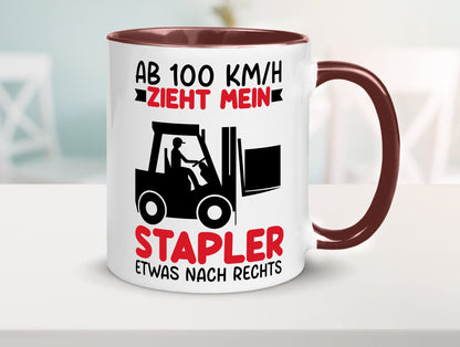 Stapler zieht nach Rechts | Staplerfahrer Arbeit Geschenkidee Kollegen Büro