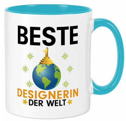Welt Beste Designerin | Mode lustiger Spruch Geschenk Humor Geschenkidee Tasse