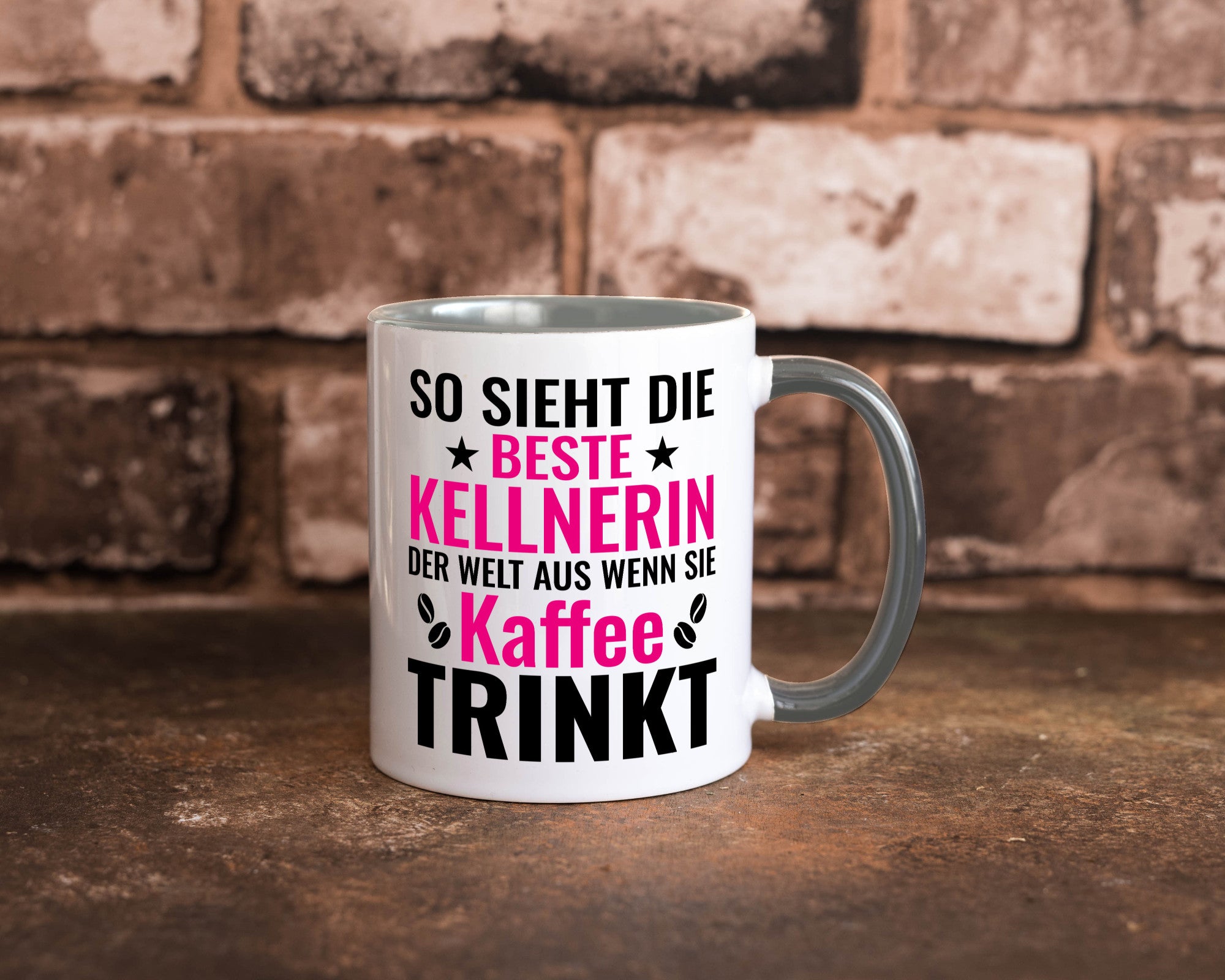 Kaffee trinkt: Kellnerin | Beruf kellnern Bedienung Humor Arbeit Kollegen Büro