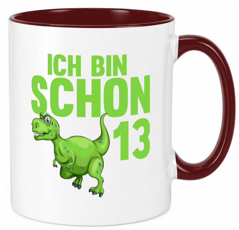 13. Geburtstag | 13 Jahre Dino Dinosaurier Humor Geschenkidee Tasse