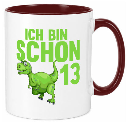 13. Geburtstag | 13 Jahre Dino Dinosaurier Humor Geschenkidee Tasse