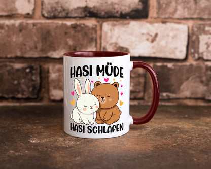 Hasi Müde | schlafen Kaninchen Häschen v2 lustiger Spruch Geschenk Humor