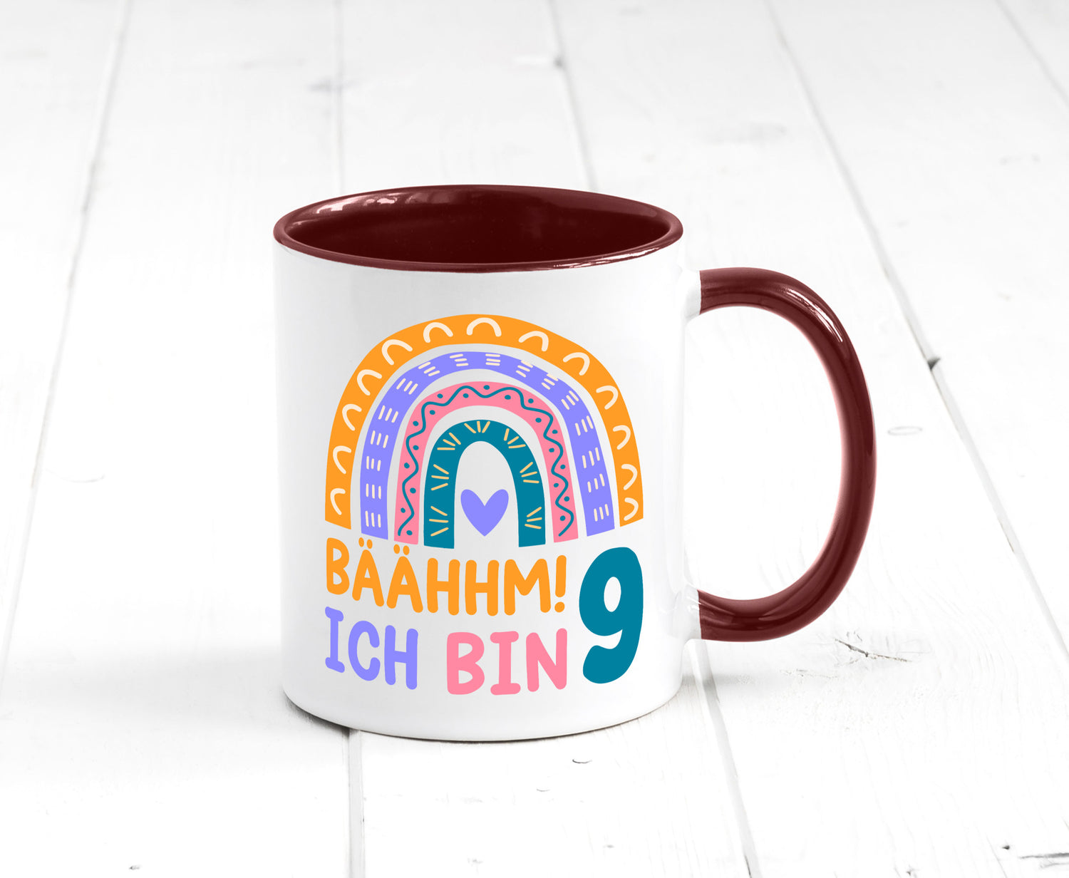 9. Geburtstag | 9 Jahre Regenbogen Bääm Mädchen Geschenk Geschenkidee lustiger