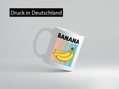 Retro Banana | Bannane Frucht Geschenk Humor Geschenkidee lustiger Spruch Tasse