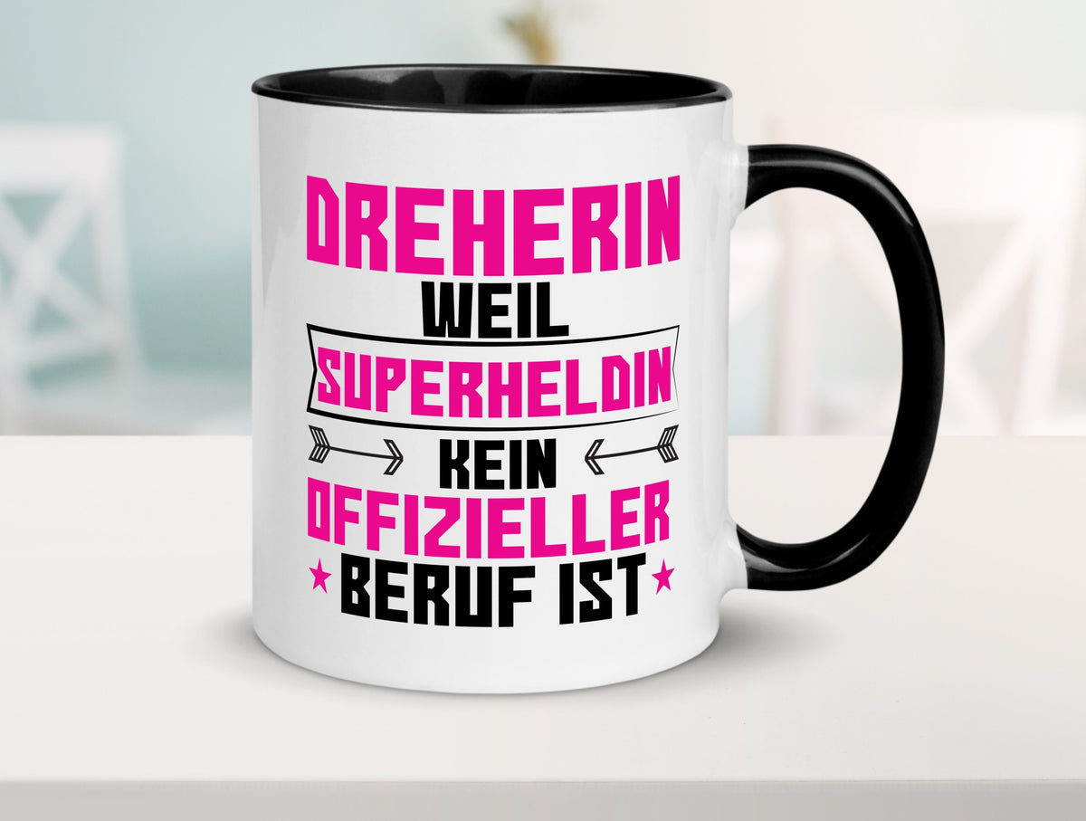 Superheldin Dreherin | Fräser Dreher Humor Geschenkidee Tasse