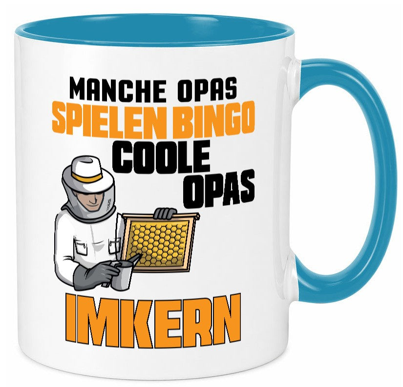 Opas spielen Bingo, coole imkern | Opa Imker| Honig lustig Familie Geschenkidee Tasse