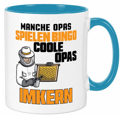 Opas spielen Bingo, coole imkern | Opa Imker| Honig lustig Familie Geschenkidee Tasse
