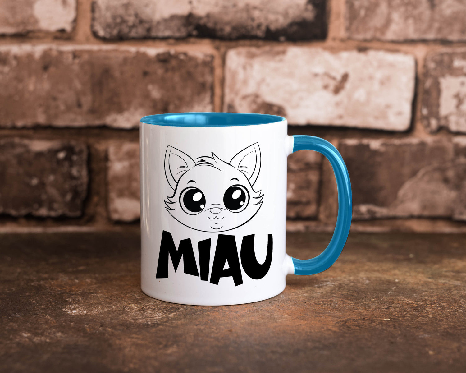 Miau | Katze Geschenkidee Tierliebhaber Humor Tasse