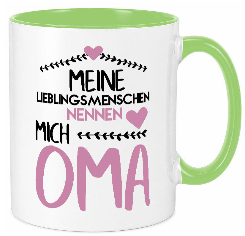 Oma Tasse | Lieblingsmenschen Großmutter Herzen lustiger Spruch Geschenk