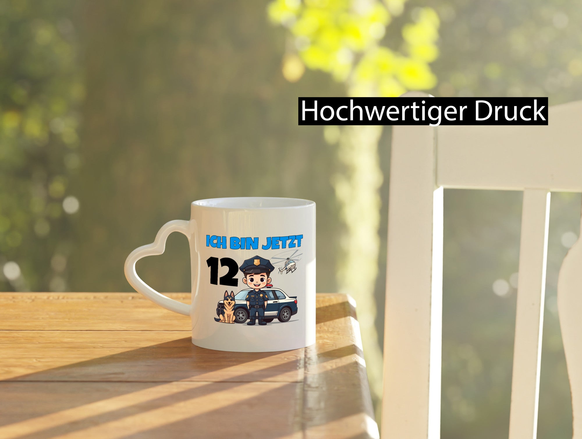 12. Geburtstag | 12 Jahre Polizei Kind Polizeiauto Geschenkidee Humor Tasse