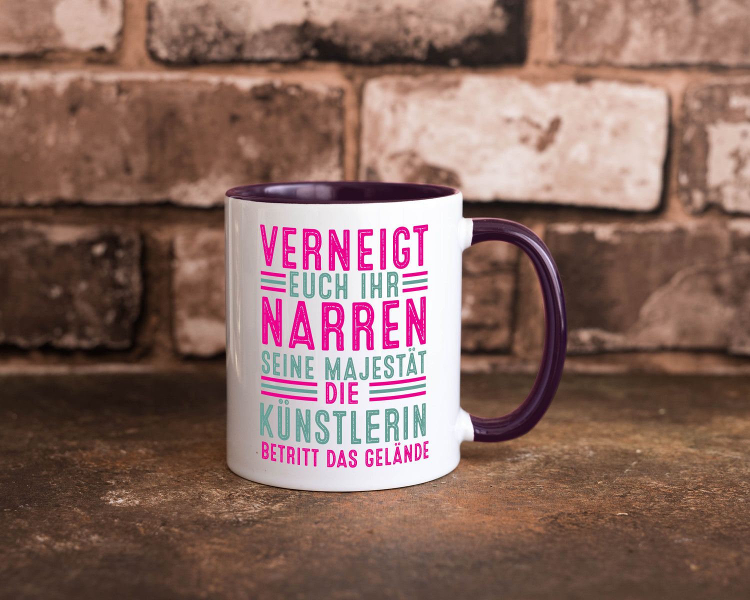 Verneigt euch: Künstlerin| Kunst lustiger Spruch Geschenk Humor Geschenkidee
