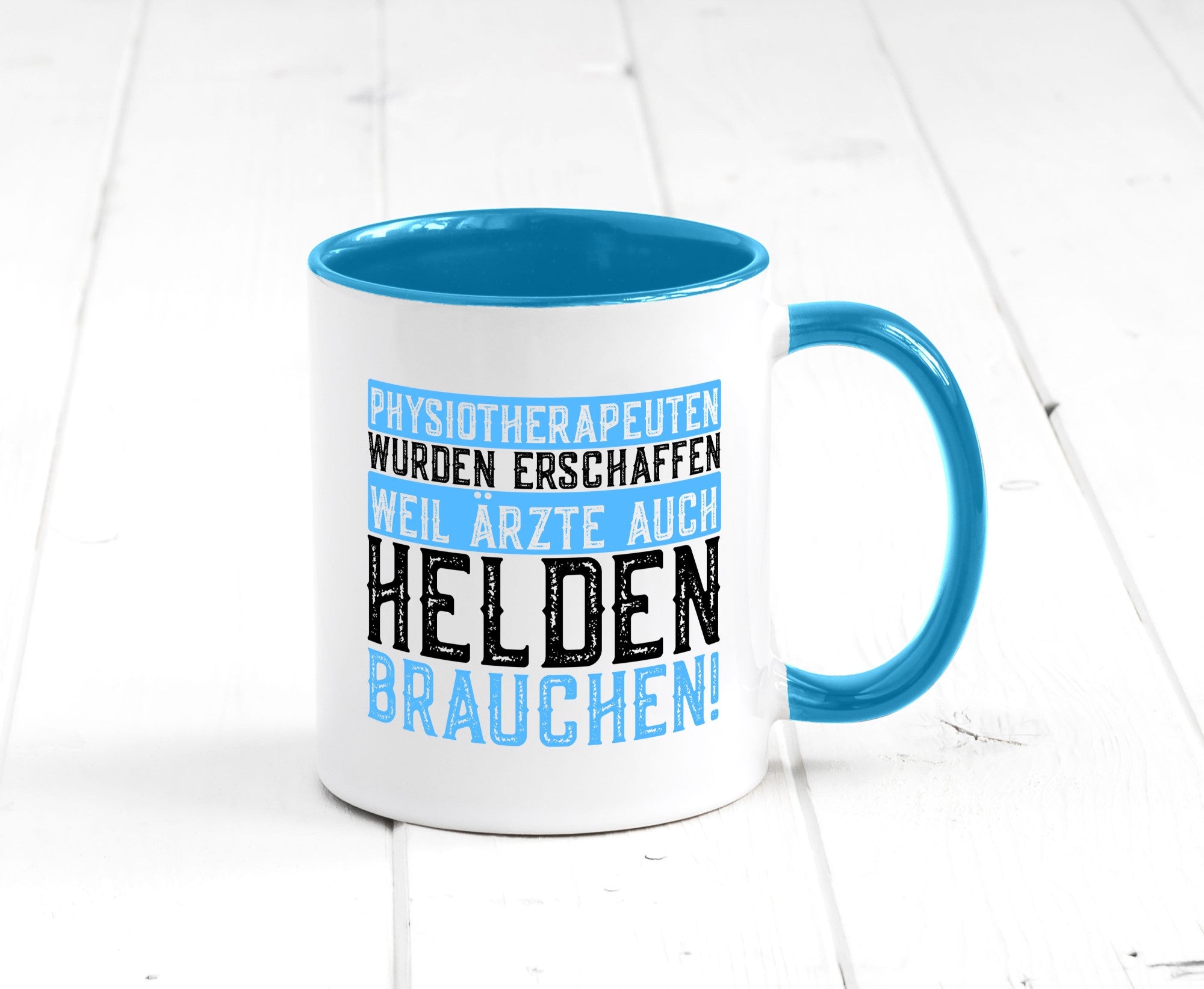 Physiotherapeut | Helden Therapeutin lustiger Spruch Humor Geschenkidee Tasse