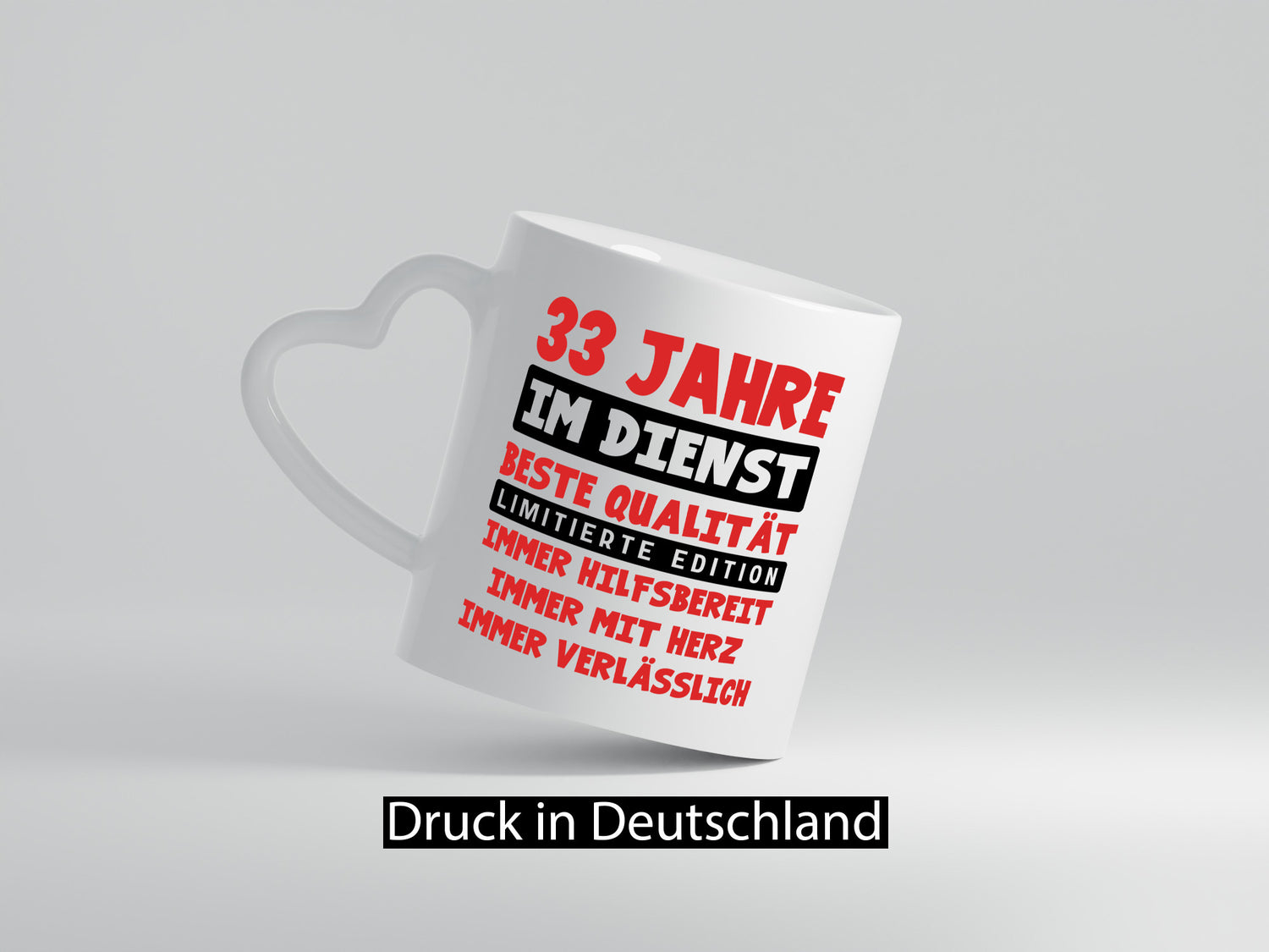 33 Jahre im Dienst | Jubiläum Arbeit v9 Geschenkidee Kollegen Büro Humor Tasse