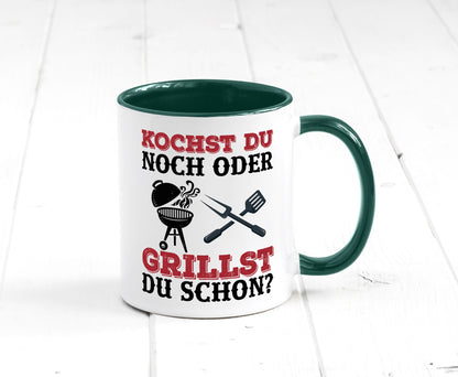 Grillst du schon? | Spruch Tasse Grillen Männer Geschenkidee Humor