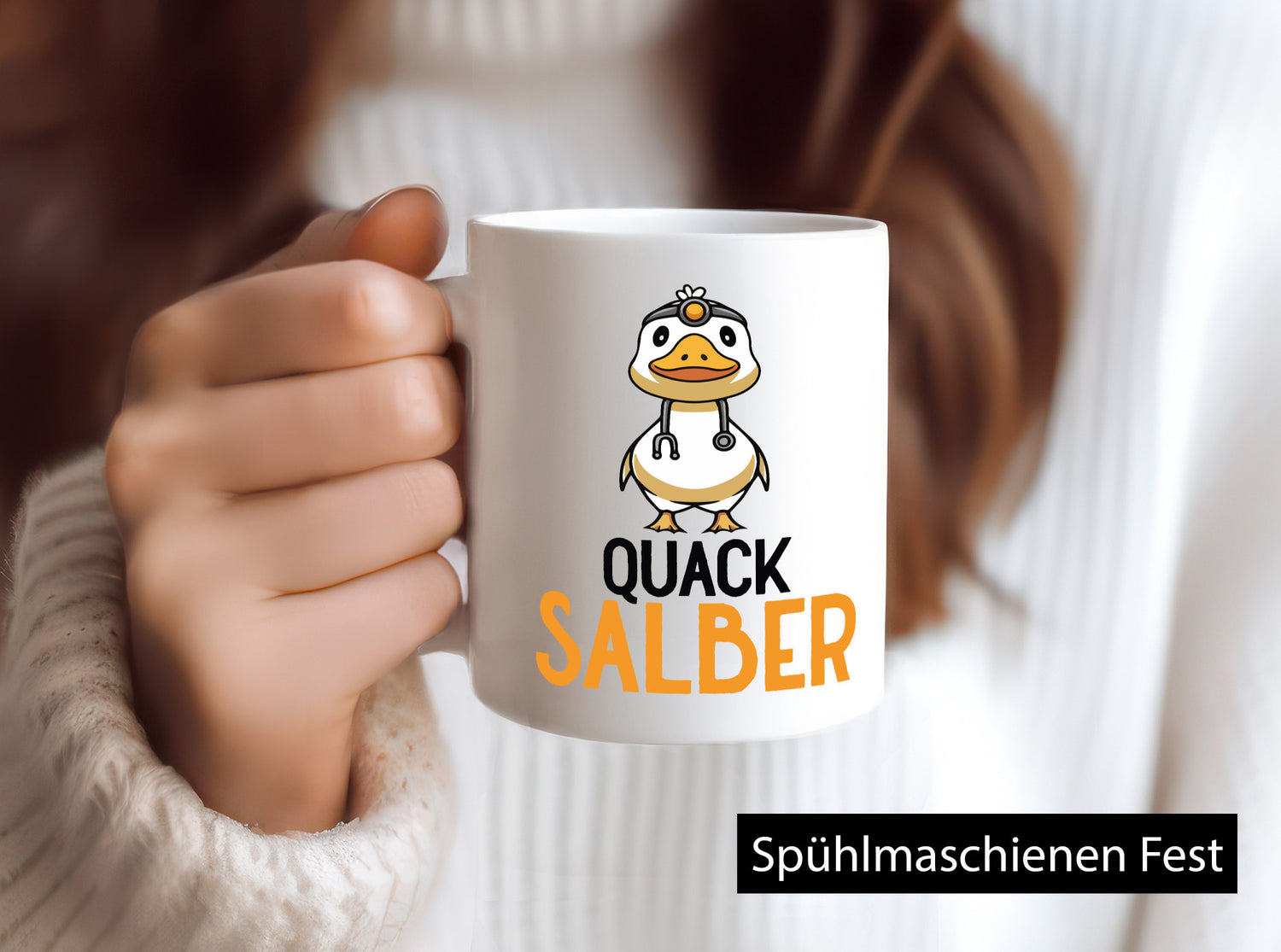 Quacksalber | witzige Ente Comic Arzt Ärztin v2 Geschenkidee Humor Tasse