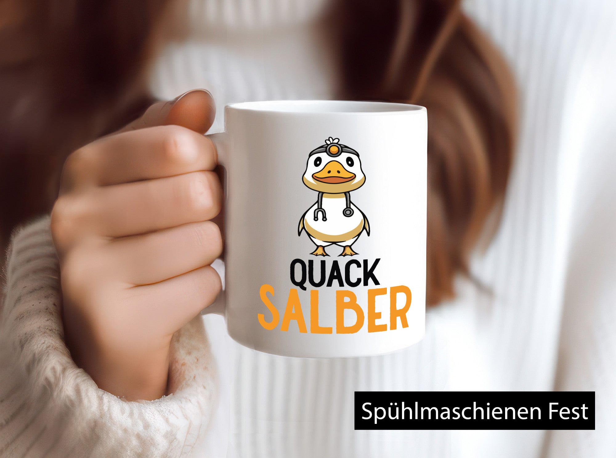 Quacksalber | witzige Ente Comic Arzt Ärztin v2 Geschenkidee Humor Tasse