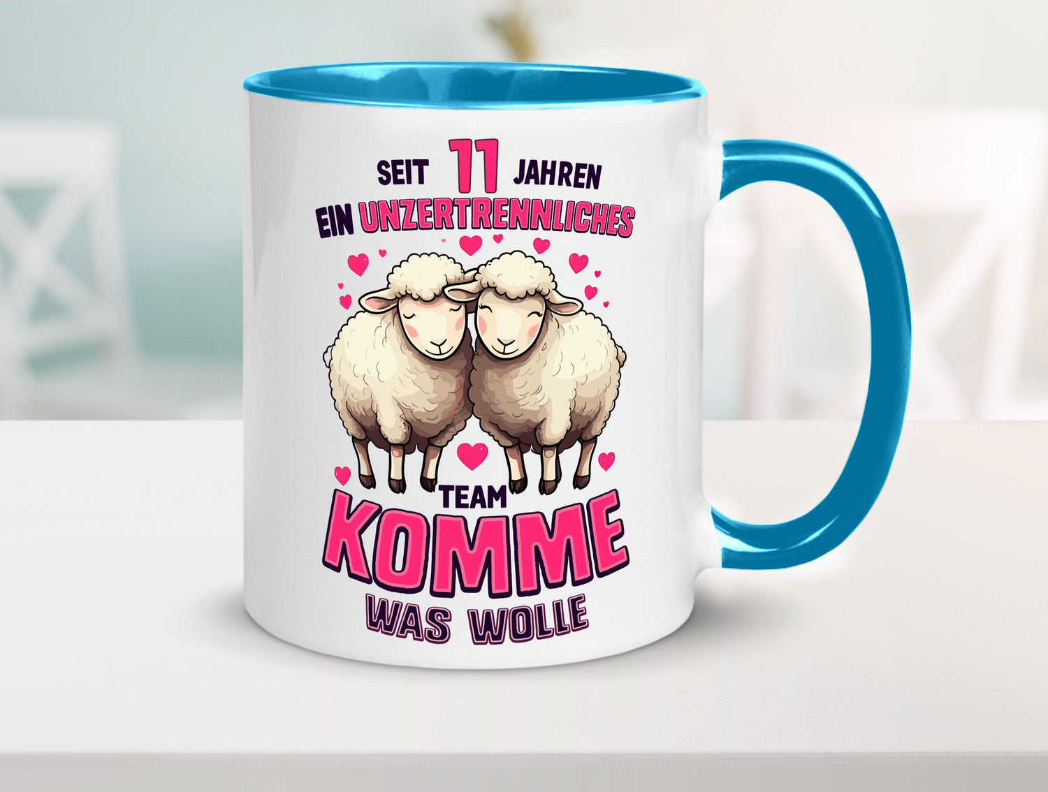 11 Jahre Verheiratet | ein Team Ehepaar v2 Humor Geschenkidee Tasse