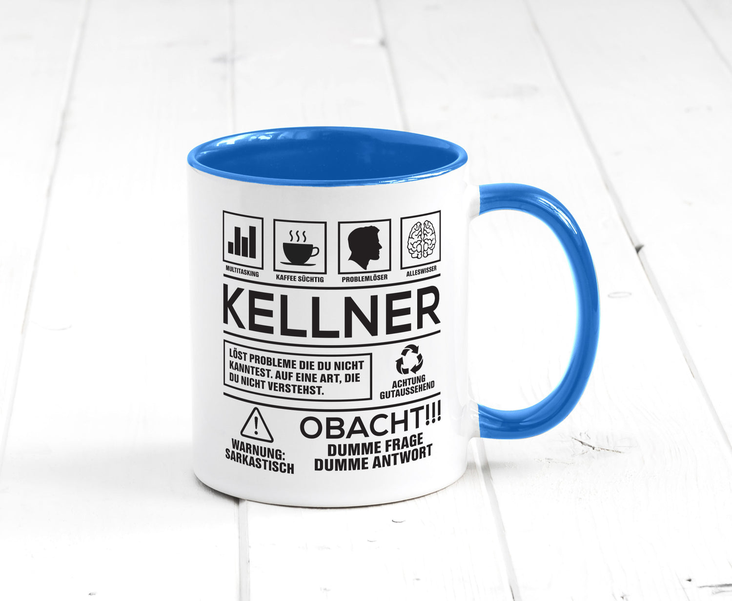 Achtung Probleme Kellner | kellnern Bedienung lustiger Spruch Geschenk Humor
