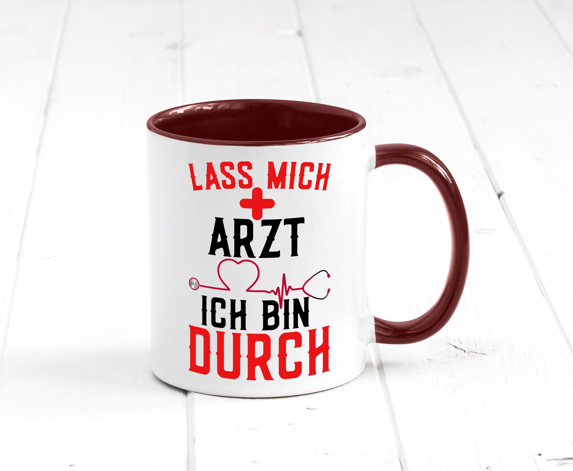 Arzt | Lass mich durch Herz Doktor Krankenhaus Puls Humor Geschenkidee Tasse