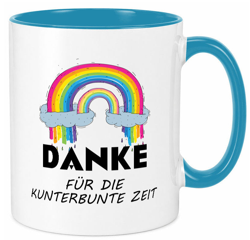 Danke für die Kunderbunte Zeit | Regenbogen lustiger Spruch Geschenk Humor