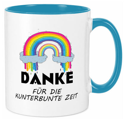 Danke für die Kunderbunte Zeit | Regenbogen lustiger Spruch Geschenk Humor