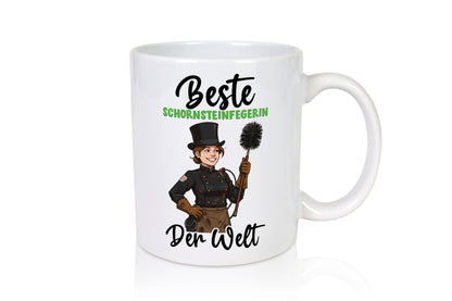 Beste Schornsteinfegerin | Kaminkehrer lustig Humor Geschenkidee Geschenk Tasse