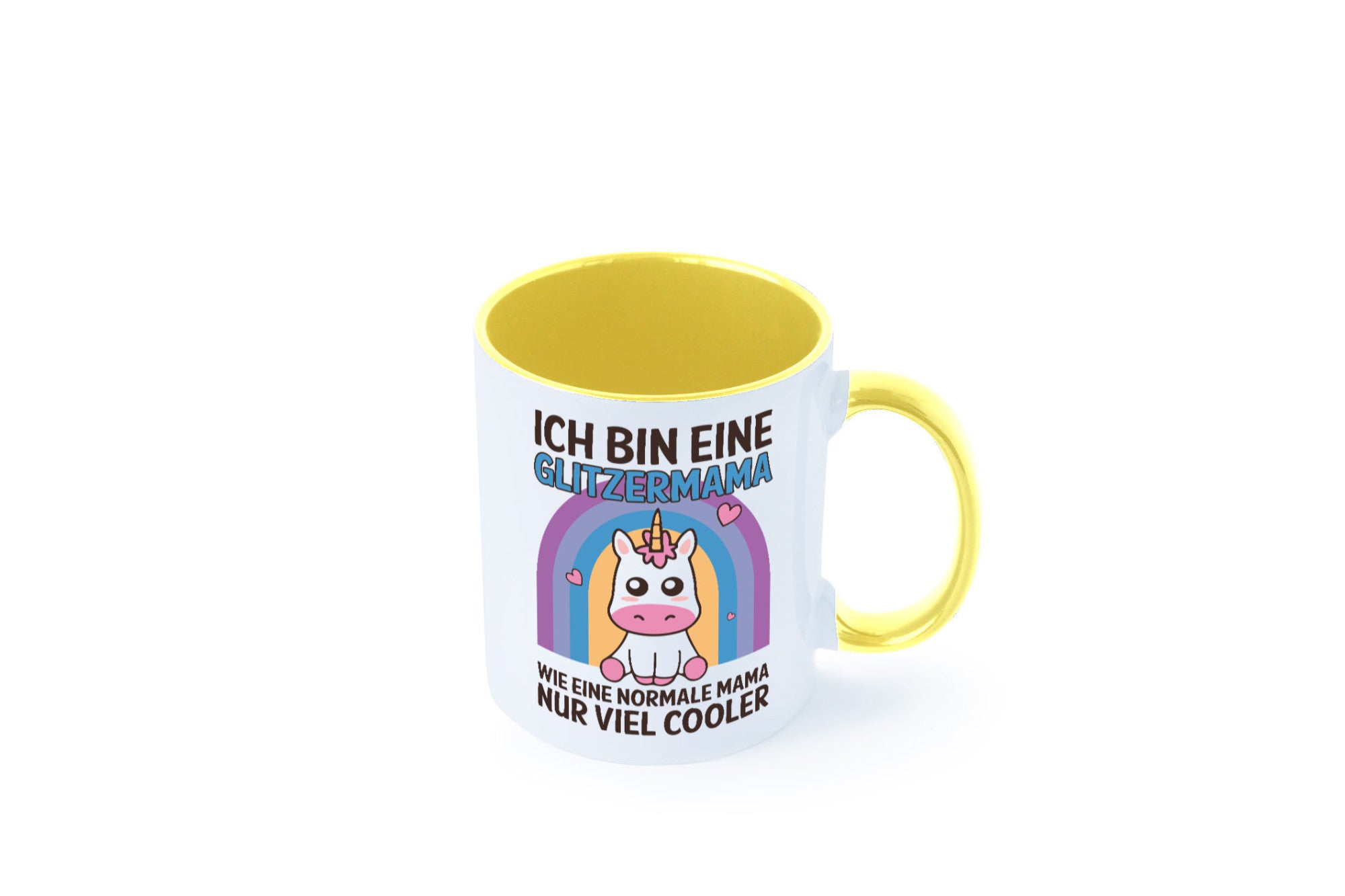Glitzermama, wie normal, nur cooler | Einhorn Geschenkidee Familie Humor Tasse
