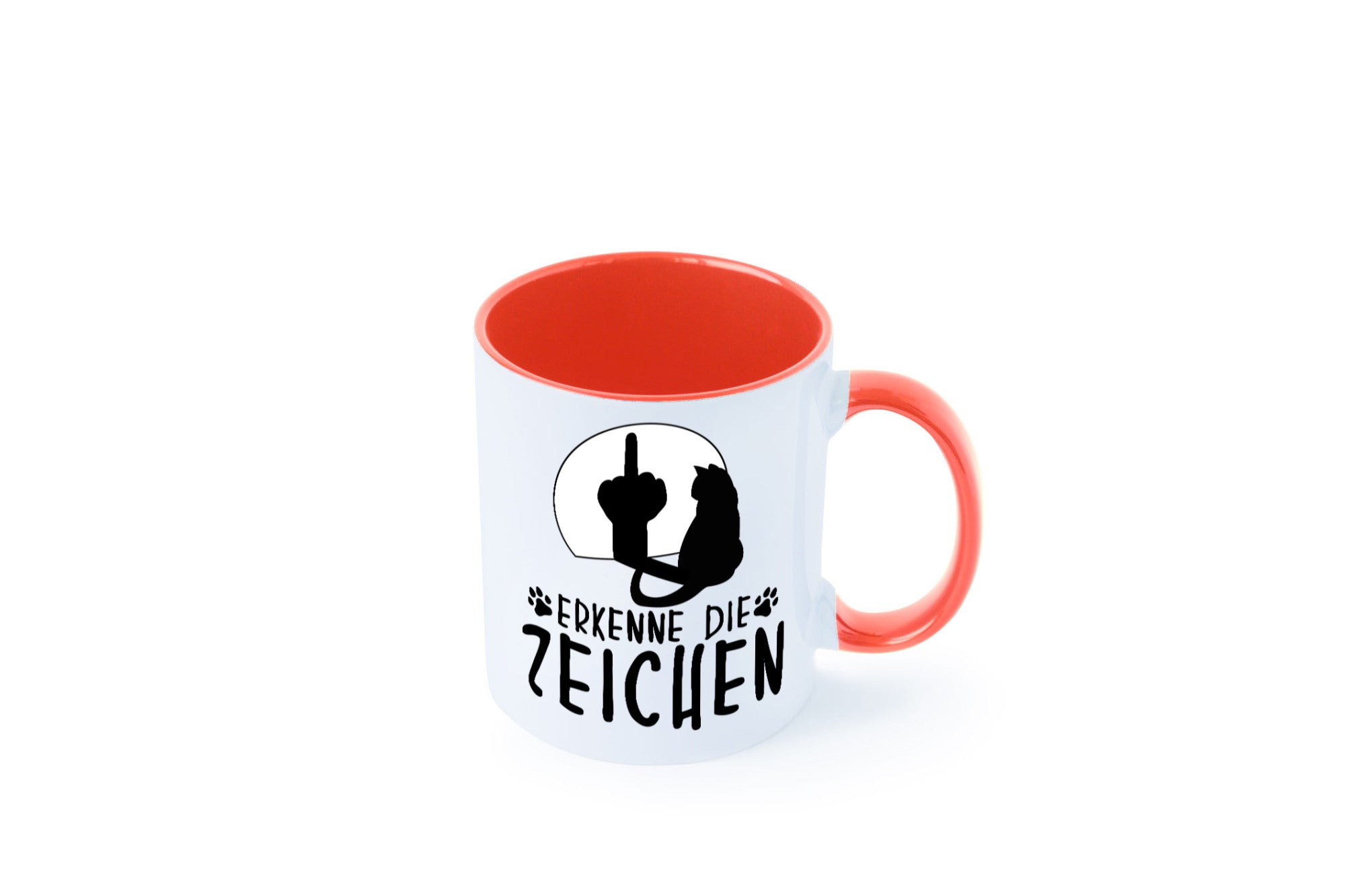 Erkenne die Zeichen | Katze Humor Tierliebhaber Geschenkidee Tasse