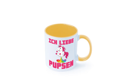 Ich liebe pupsen | Einhorn Pups lustiger Spruch Humor Geschenkidee Tasse