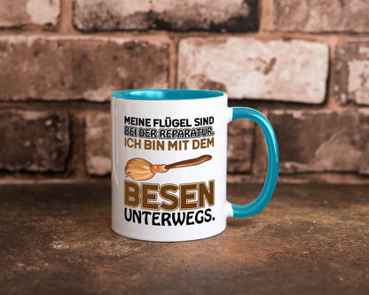 Flügel Reperatur lustig Humor Geschenkidee Geschenk Tasse