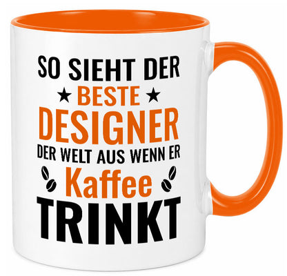 Kaffee trinkt: Designer Beruf | Mode Geschenkidee Arbeit Kollegen Büro Humor