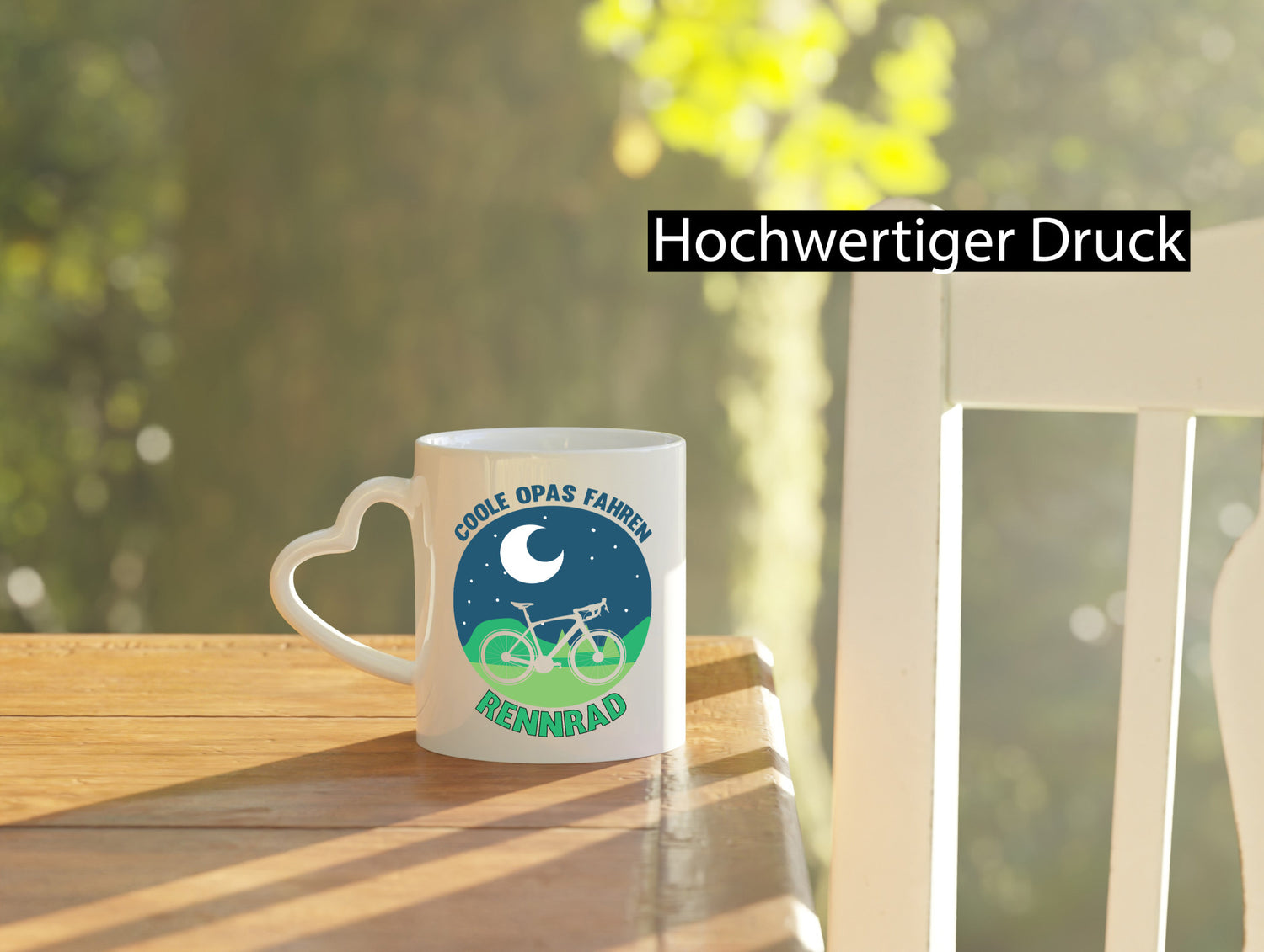 Coole Opas fahren Rennrad | Mond Landschaft Geschenk Familie Geschenkidee