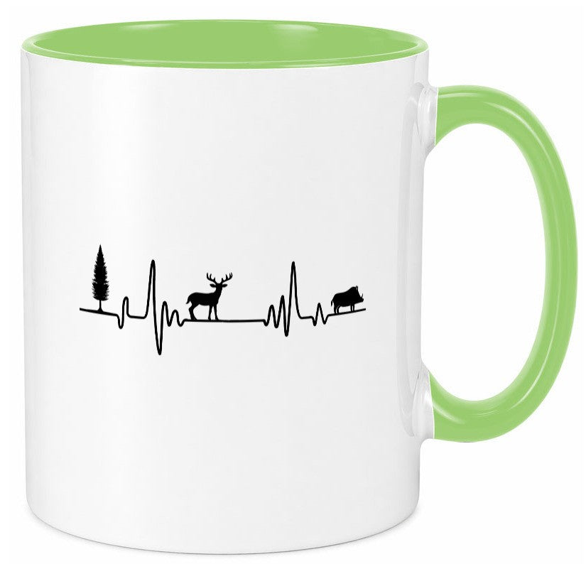 Jäger Herzschlag | Motiv Jagd Rotwild jagen Geschenkidee Humor Tasse