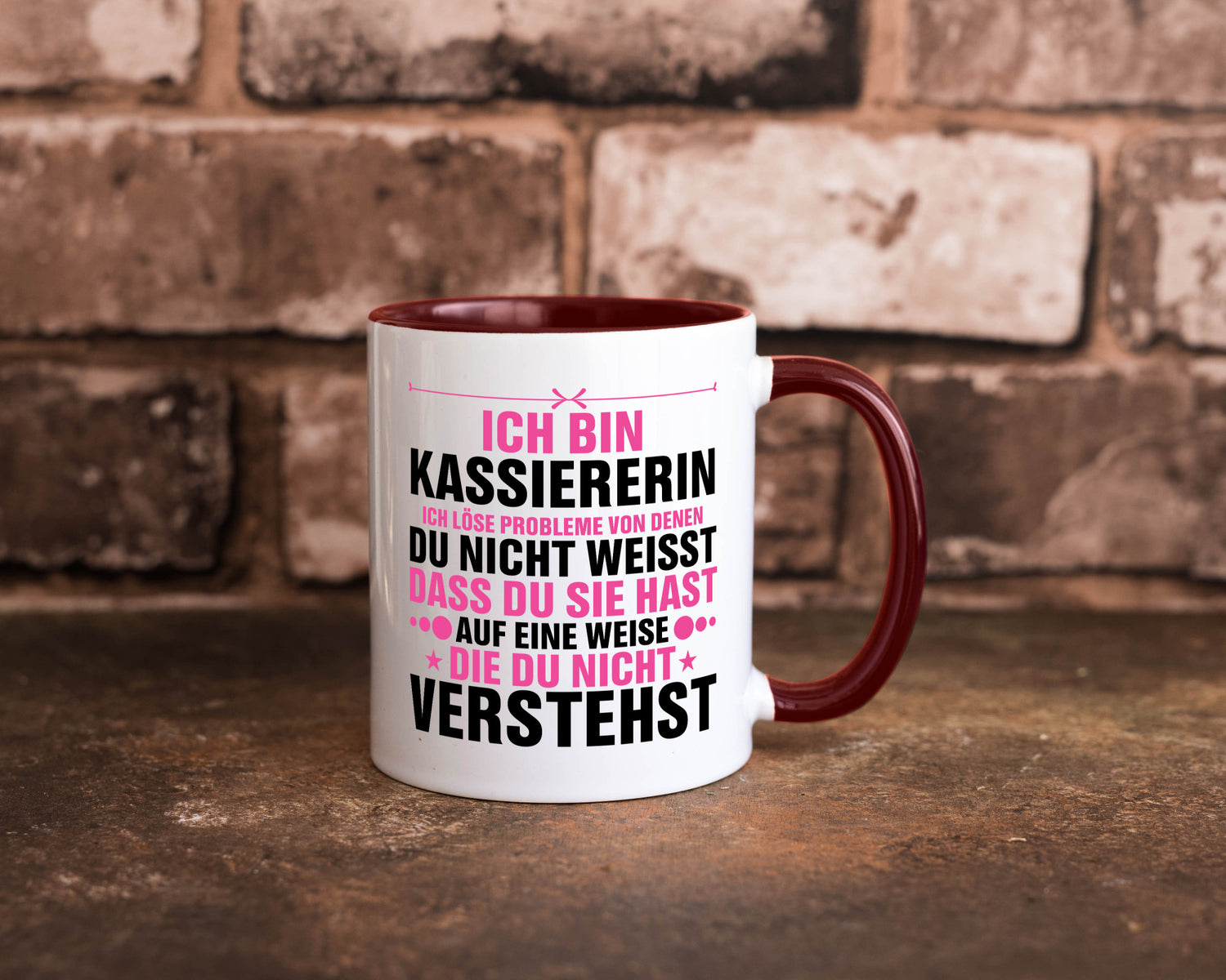 Löse Probleme: Kassiererin v2 lustiger Spruch Geschenk Humor Geschenkidee Tasse