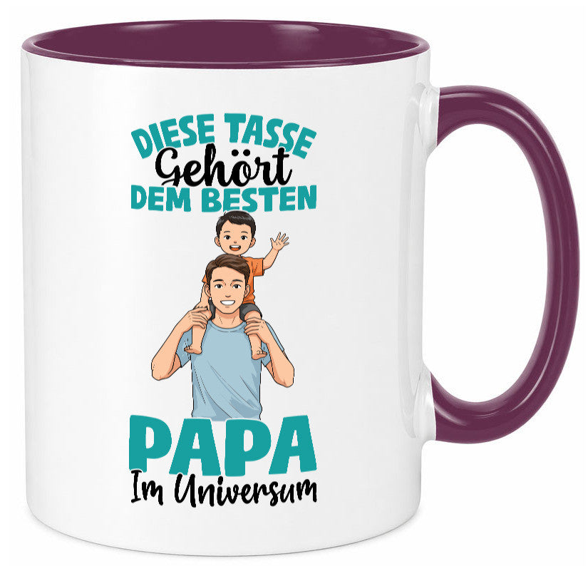 Im Universum: Papa | Vatertag Daddy Familie Humor Geschenkidee Tasse