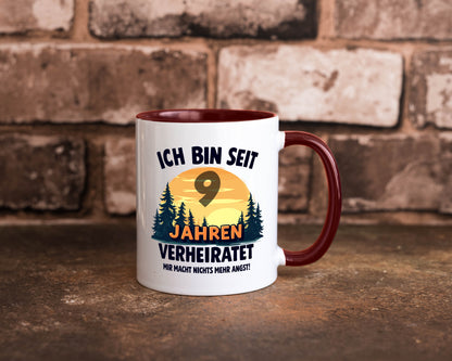 Ich bin Verheiratet | 9. Hochzeitstag Ehepaar v2 Geschenkidee Humor Tasse