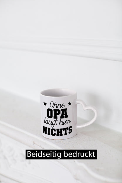 Ohne Opa läuft hier nichts | Großvater lustig Familie Geschenkidee Geschenk Tasse