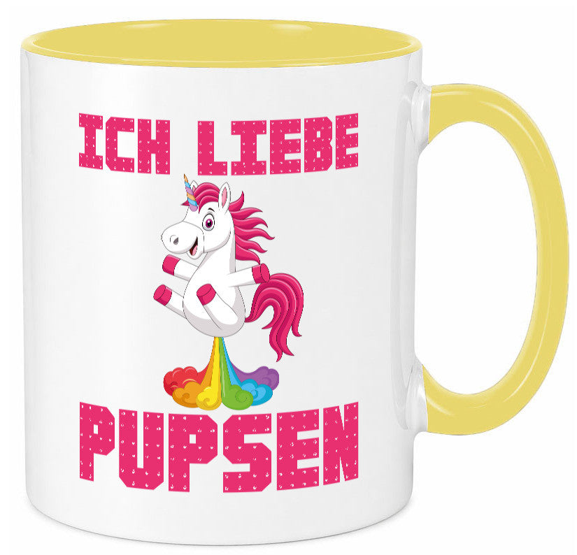 Ich liebe pupsen | Einhorn Pups lustiger Spruch Humor Geschenkidee Tasse