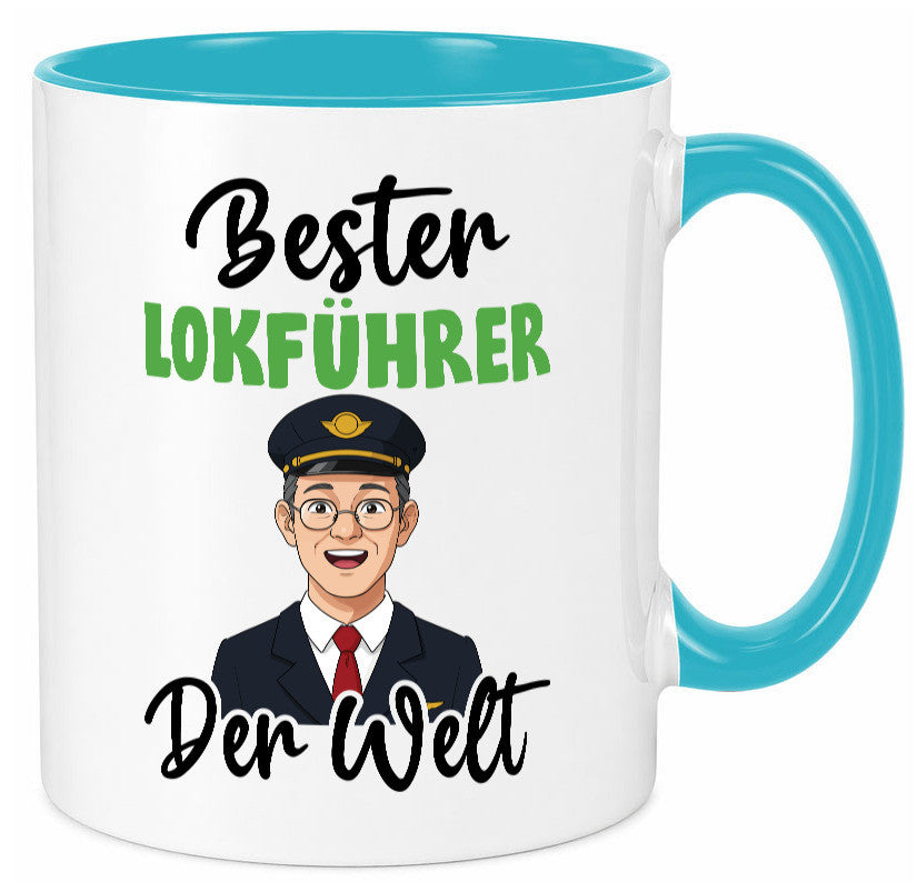 Bester Lokführer | Zug Beruf v2 Geschenkidee Arbeit Kollegen Büro Humor Tasse