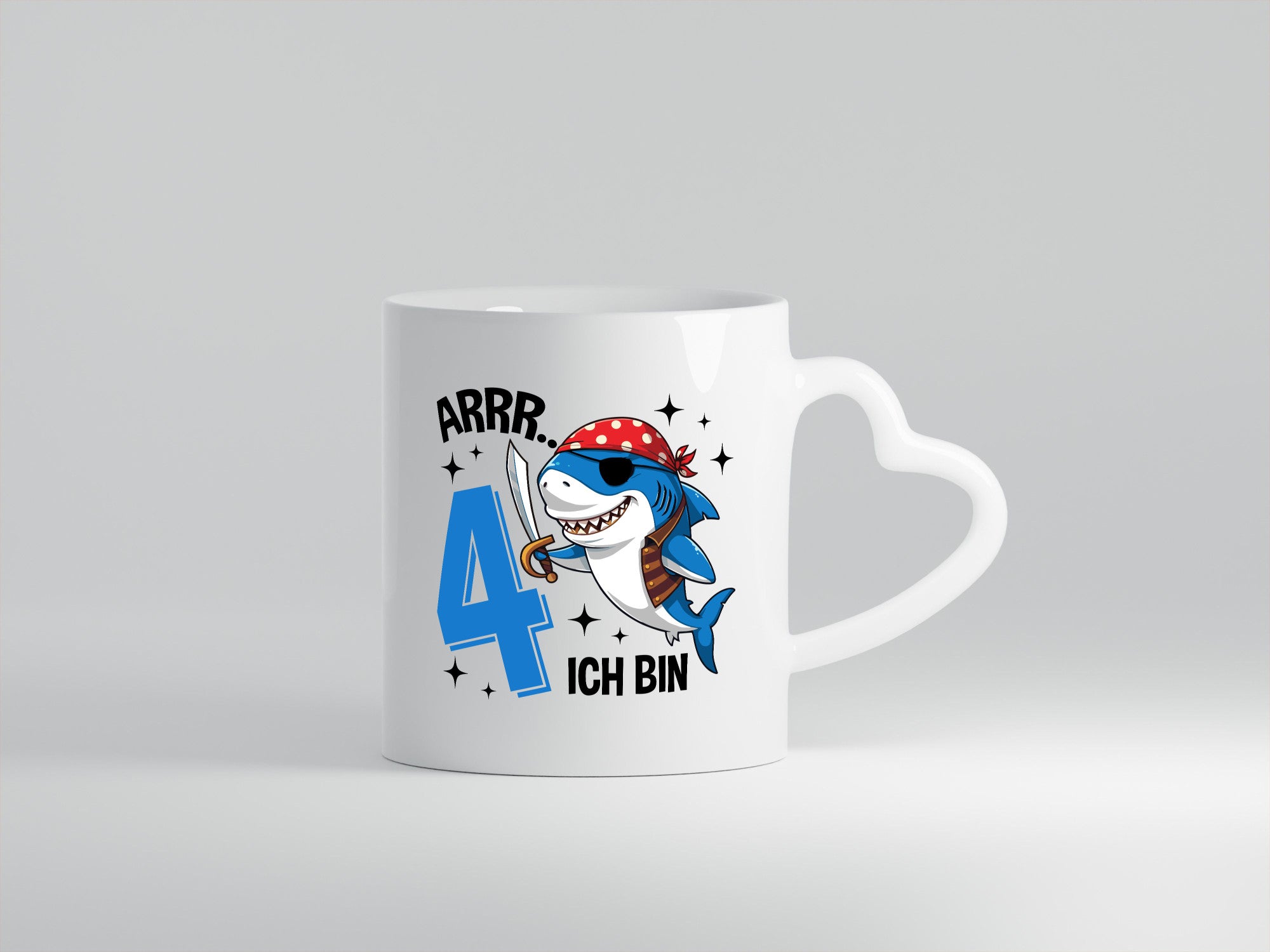 4. Geburtstag | 4 Jahre Arr Pirat Hai Piraten Humor Geschenkidee Tasse