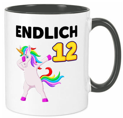 12. Geburtstag | endlich 12 Jahre Einhorn Mädchen lustig Geschenkidee Geschenk