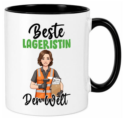 Beste Lageristin | Beruf Lager Arbeiterin v2 Geschenkidee Arbeit Kollegen Büro Tasse
