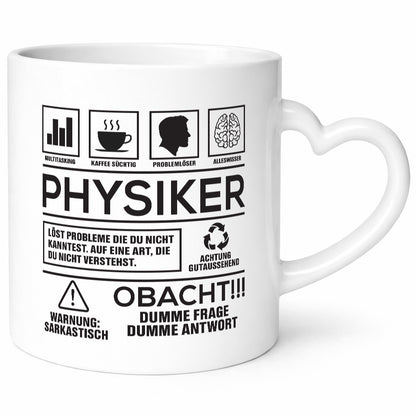 Achtung Probleme Physiker | Physik Geschenkidee Humor Tasse